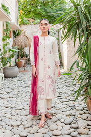 Albion 3Pc - Embroidered Khaddar Dress - BATIK