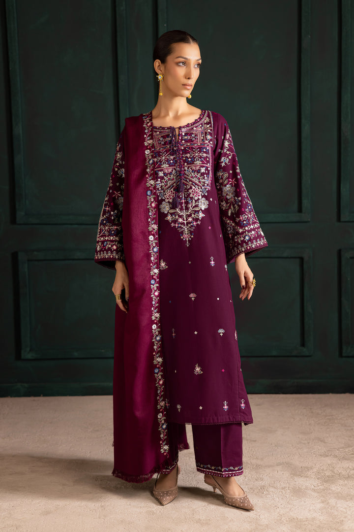 Meg 3Pc - Embroidered Khaddar Dress