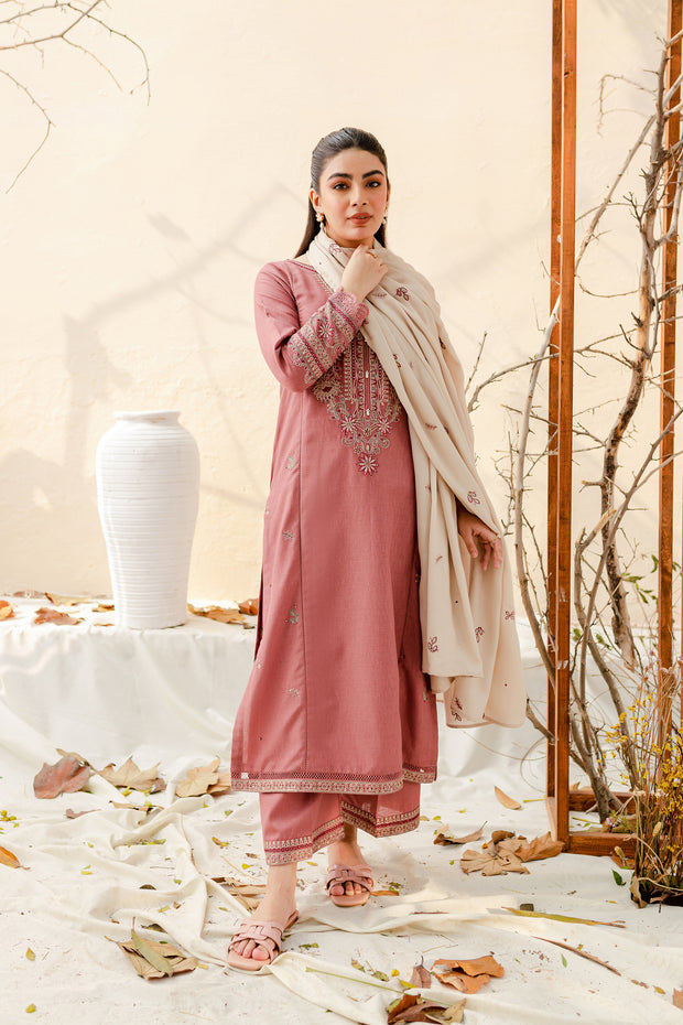 Crepe 3Pc - Embroidered Karandi Dress - BATIK
