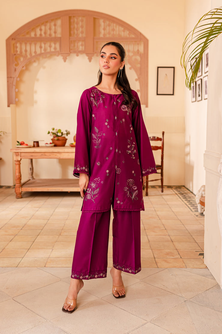 Portia 2Pc - Embroidered Lawn Dress - BATIK