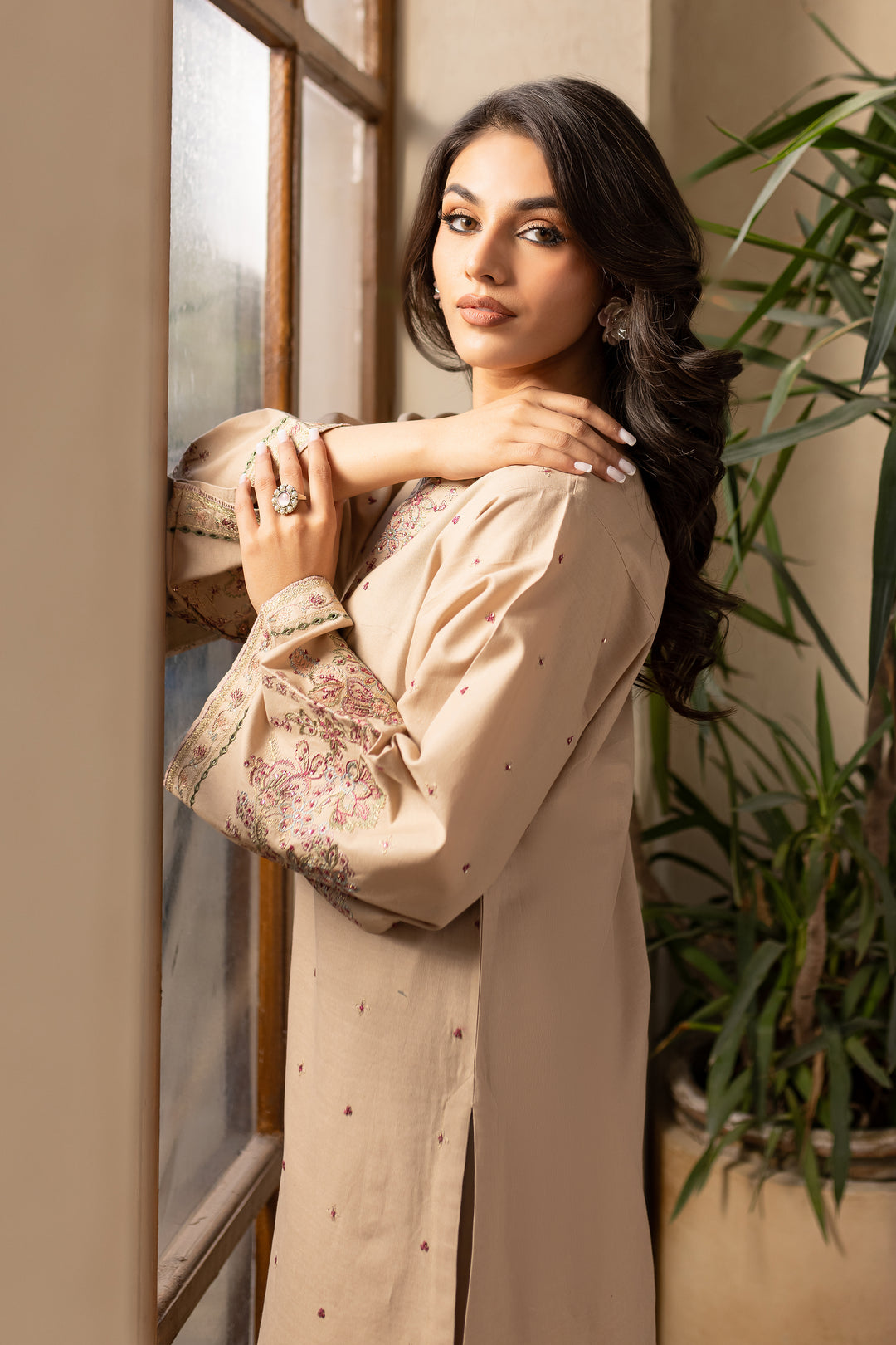 Elia 2Pc - Embroidered Khaddar Dress - BATIK