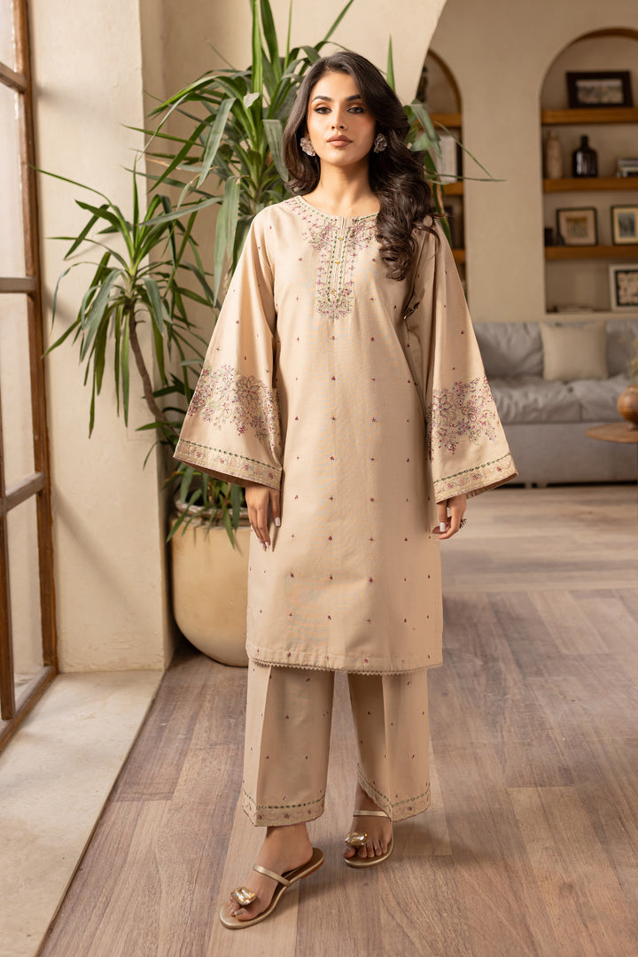 Elia 2Pc - Embroidered Khaddar Dress - BATIK