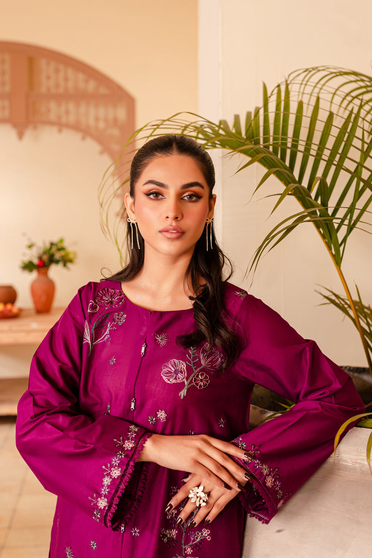 Portia 2Pc - Embroidered Lawn Dress - BATIK