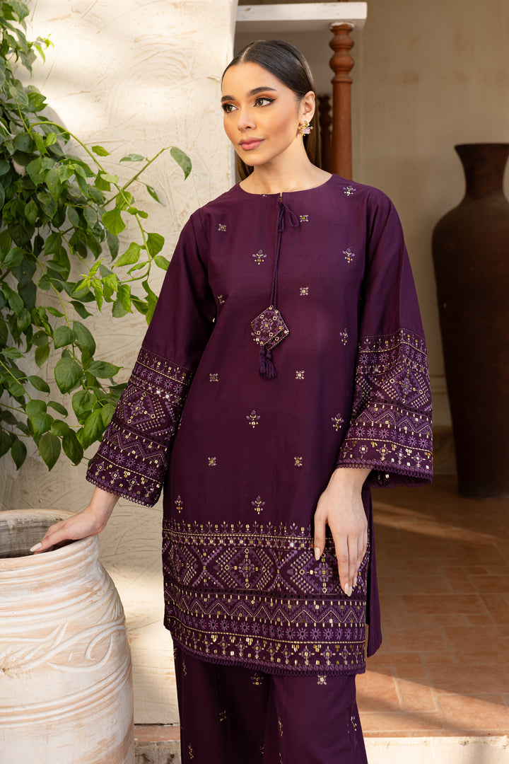 Cruz 2Pc - Embroidered Khaddar Dress - BATIK