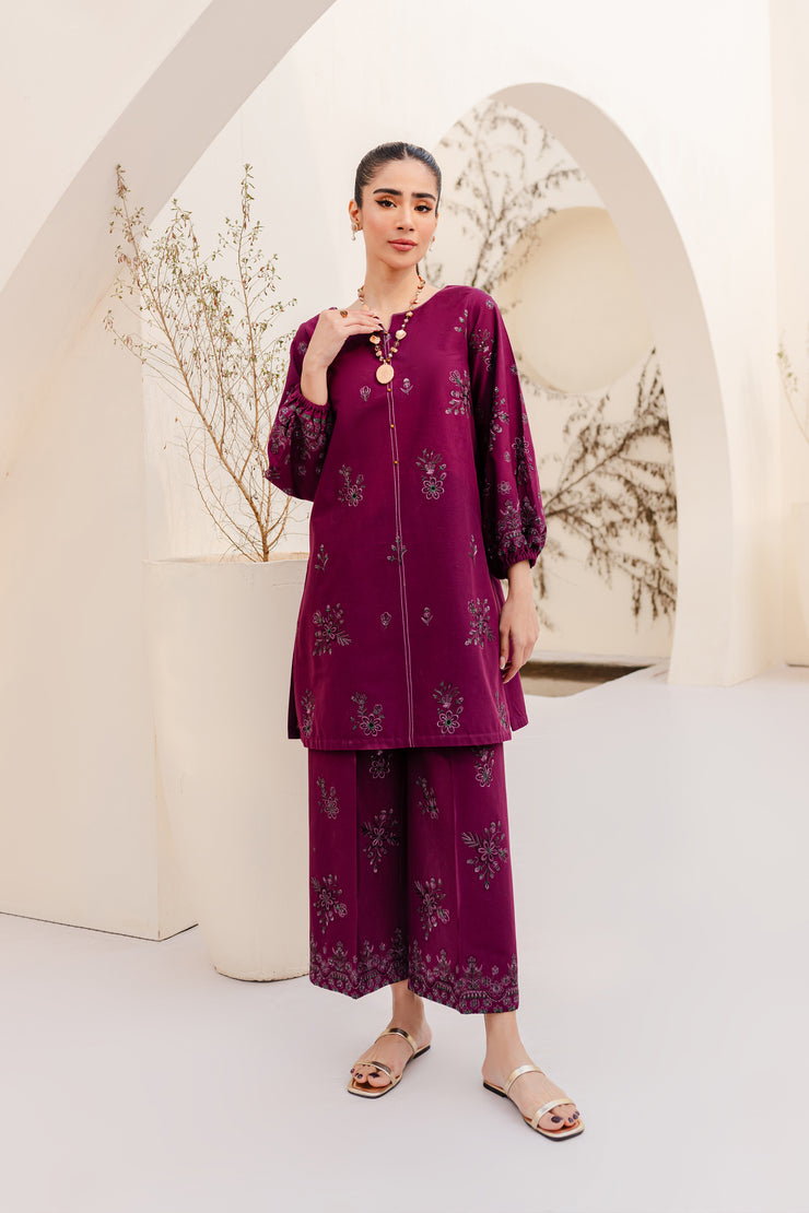 Halay 2Pc - Embroidered Khaddar Dress - BATIK
