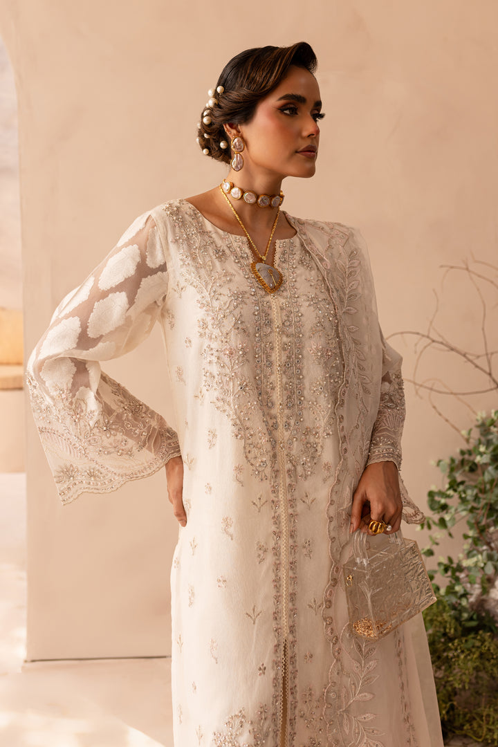 White Willow 3Pc - Embroidered Luxe PRET - BATIK