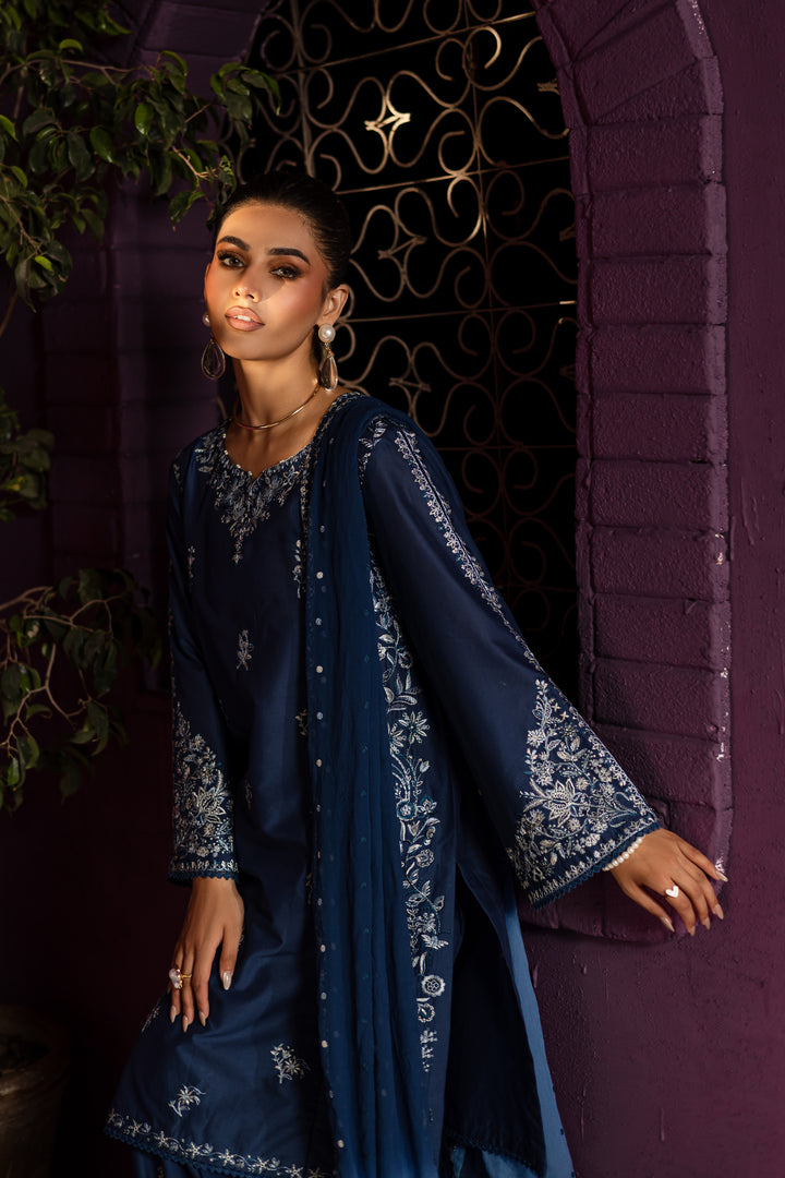Twinkle Haze 3Pc - Embroidered Solid Dress - BATIK