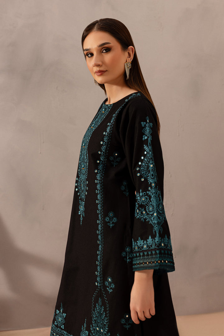 Misha Black 2Pc - Embroidered Karandi Dress - BATIK