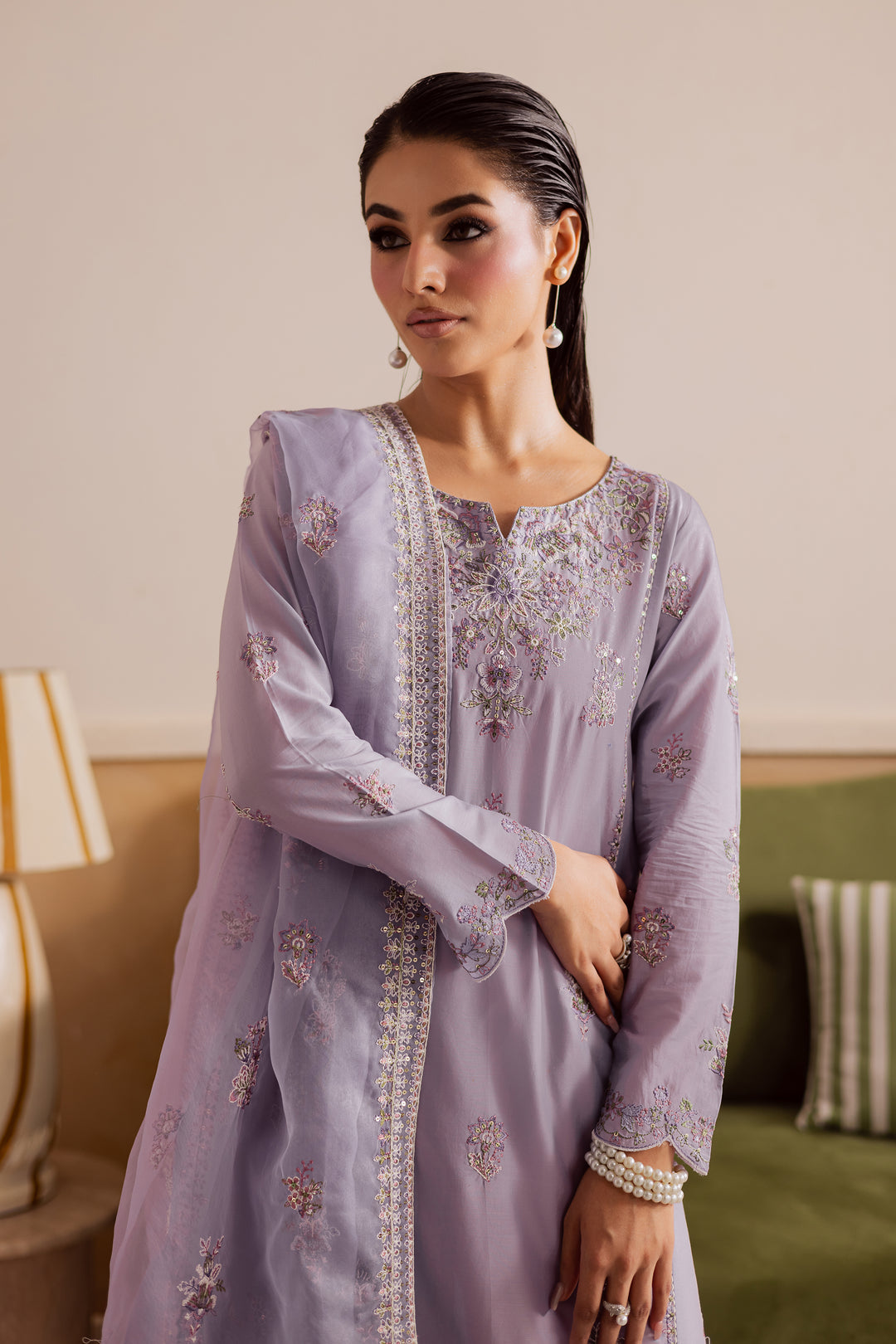Shuja 3Pc - Embroidered Lawn Pret