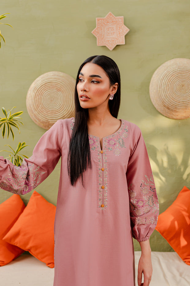 Nelly 2Pc - Embroidered Khaddar Dress - BATIK