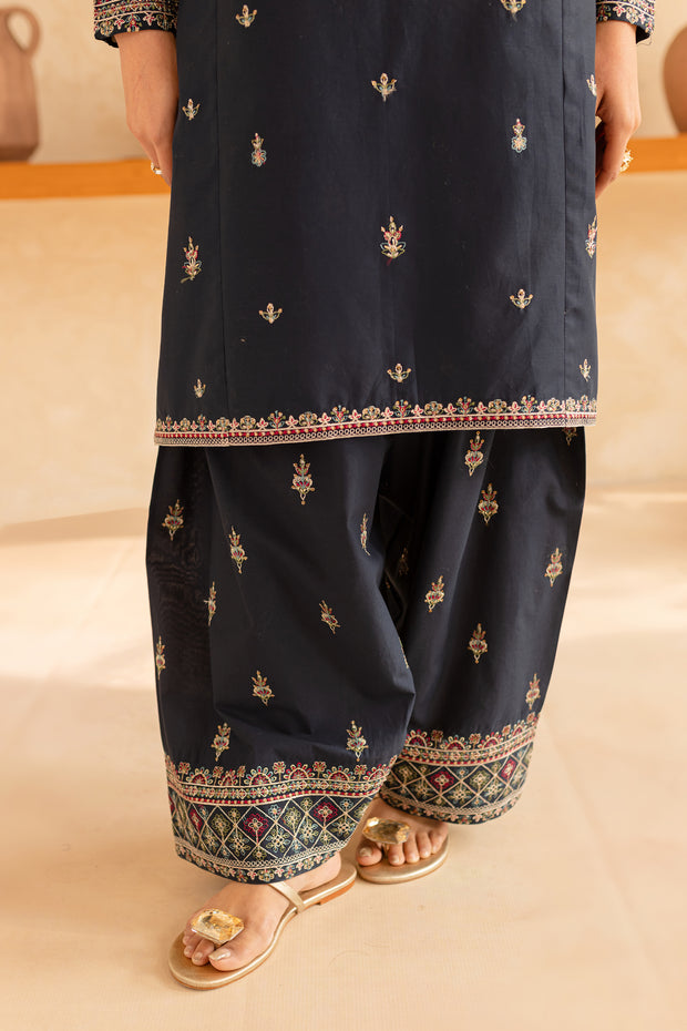 Blue Opal 2Pc- Embroidered Lawn Dress