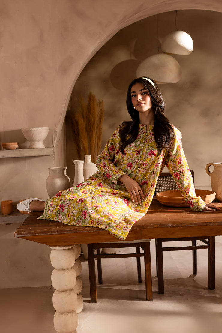 Maize 2Pc - Printed Khaddar Dress