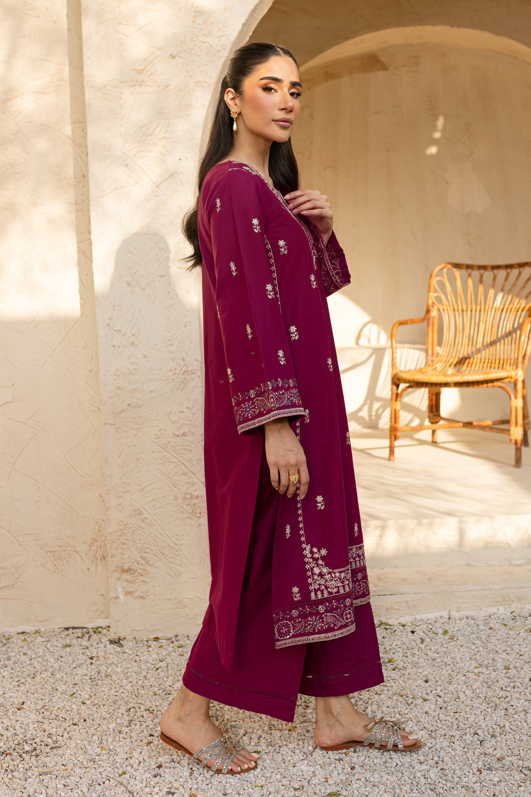 Nerisa 2Pc - Embroidered Khaddar Dress - BATIK