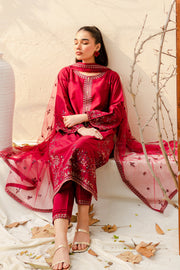 Mae 3Pc - Embroidered Karandi Dress - BATIK