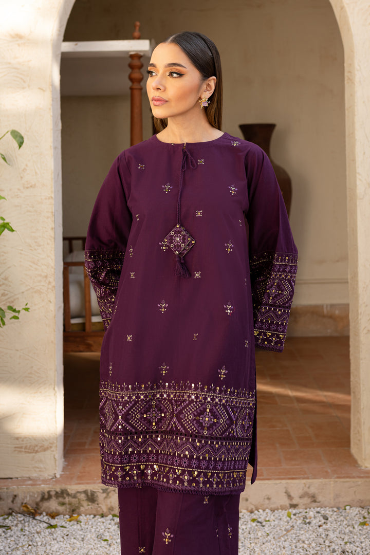 Cruz 2Pc - Embroidered Khaddar Dress - BATIK