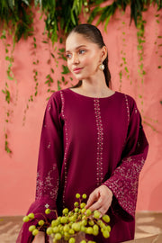 Sereia 3Pc - Embroidered Khaddar Dress - BATIK