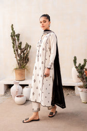 Ivoor 3Pc - Embroidered Khaddar Dress - BATIK