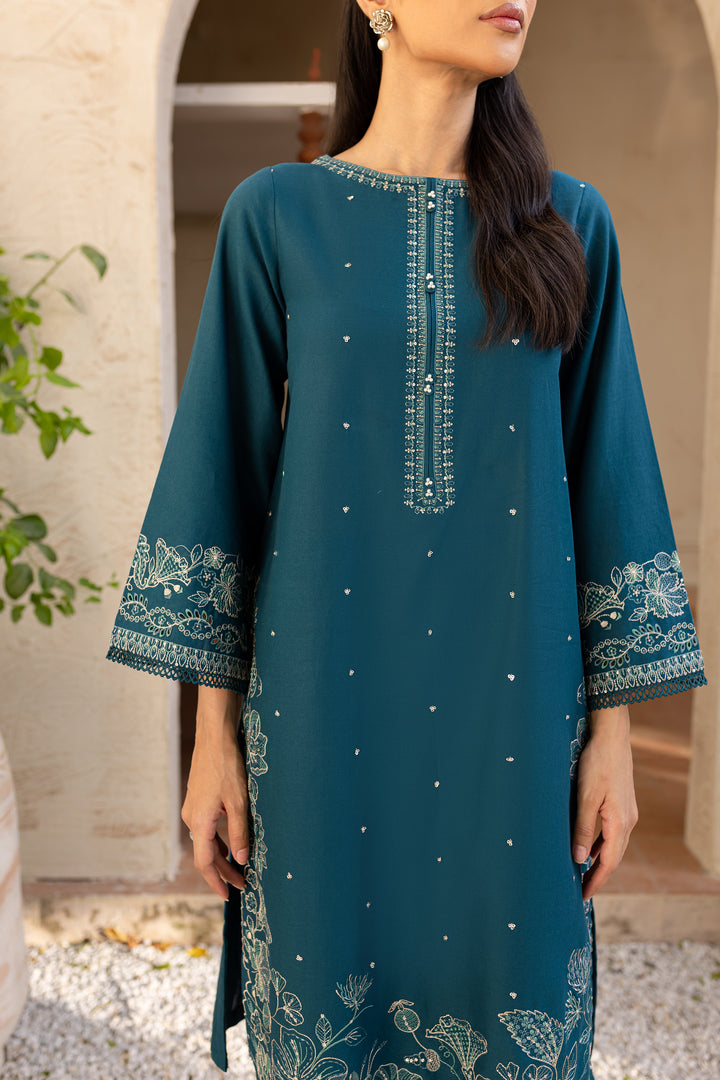 Jensen 2Pc - Embroidered Khaddar Dress - BATIK