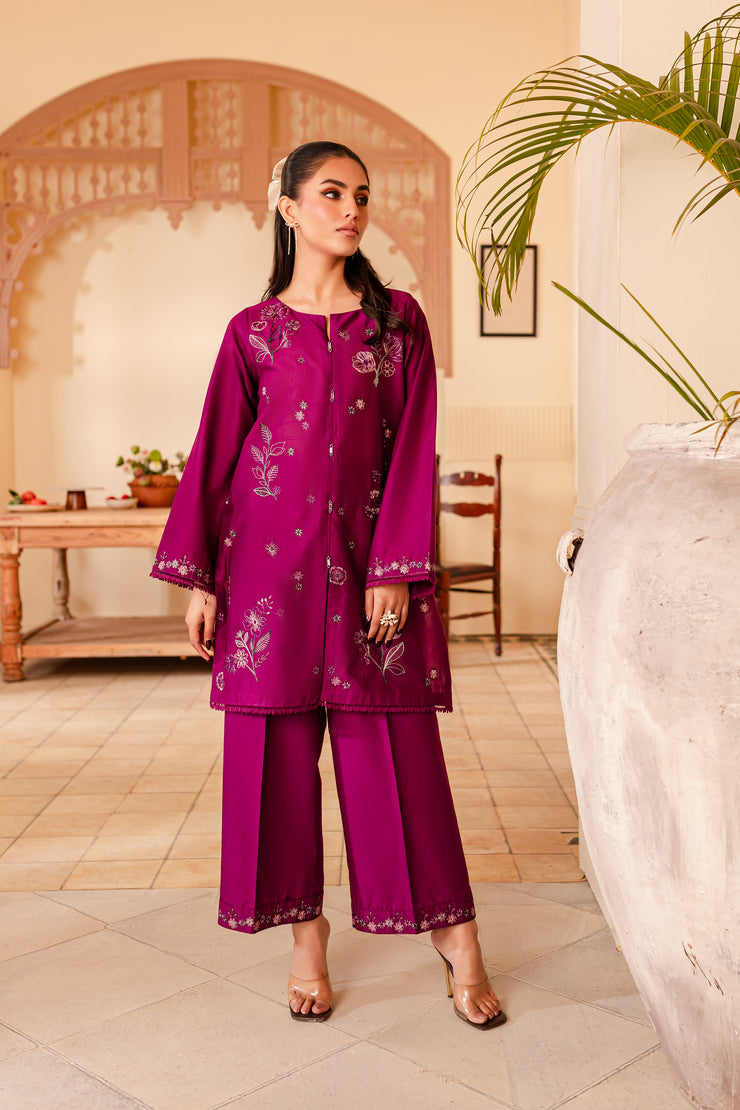 Portia 2Pc - Embroidered Lawn Dress - BATIK