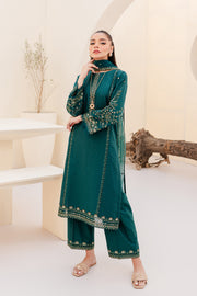 Swaik 3Pc - Embroidered Karandi Dress - BATIK