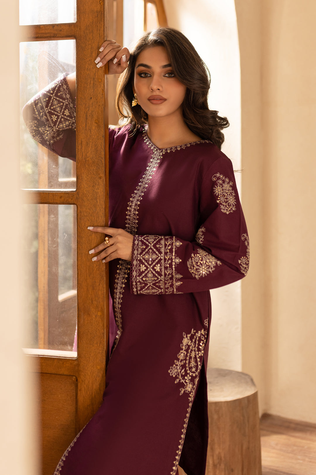 Nutcracker 2Pc - Embroidered Khaddar Dress - BATIK