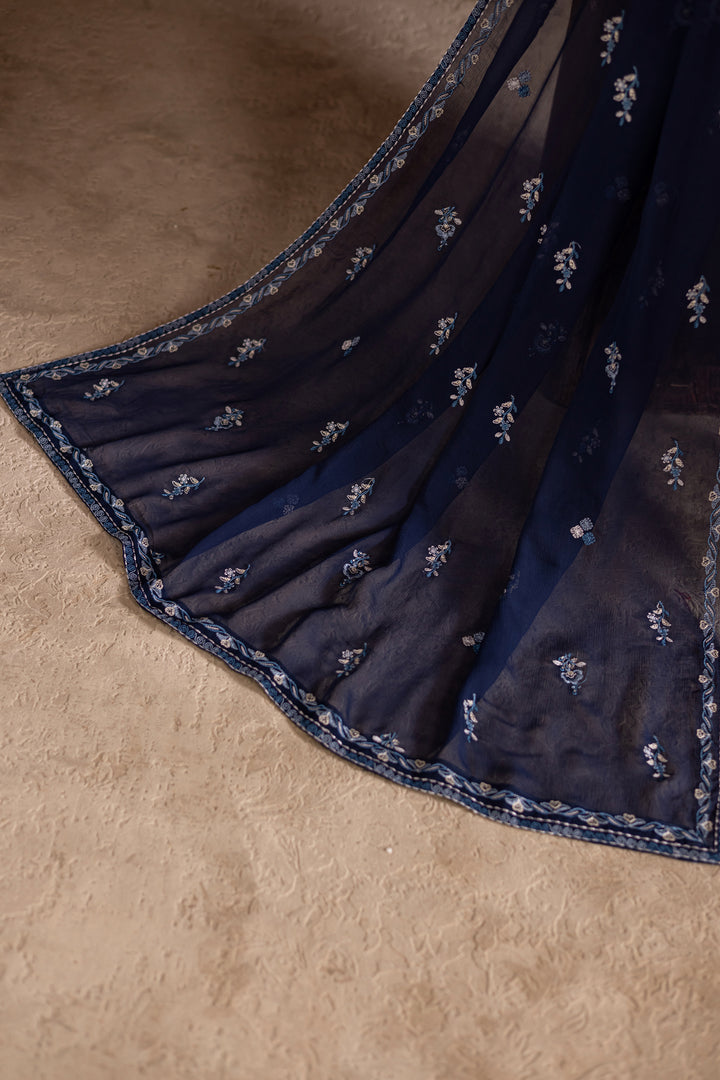 Adoro 3Pc - Embroidered Khaddar Dress