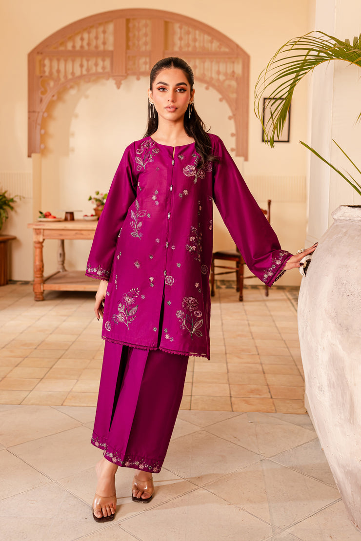 Portia 2Pc - Embroidered Lawn Dress - BATIK