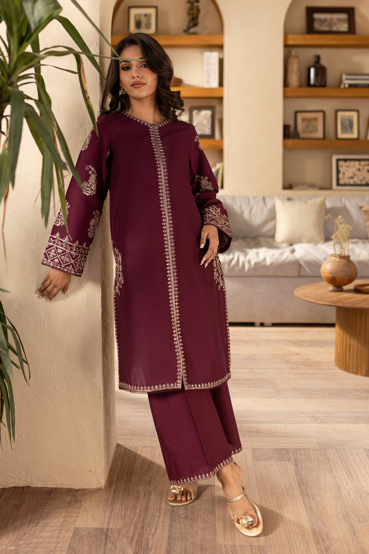 Nutcracker 2Pc - Embroidered Khaddar Dress - BATIK