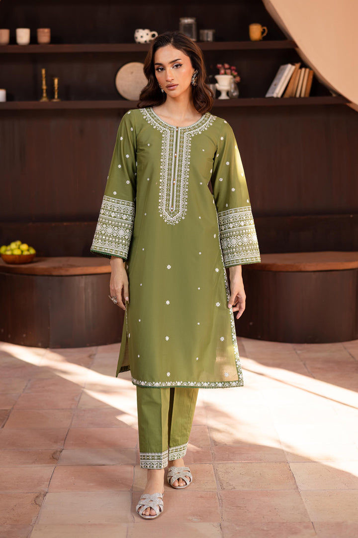 Minaa 2Pc- Embroidered Lawn Dress