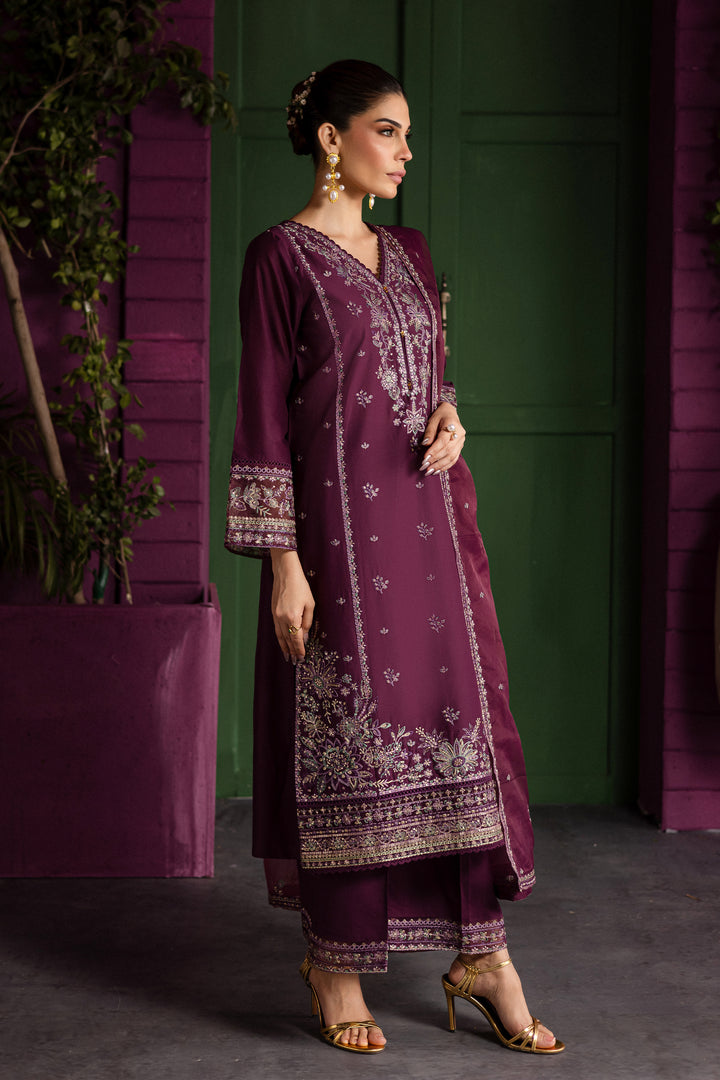 Envoye 3Pc - Embroidered Solid Dress - BATIK