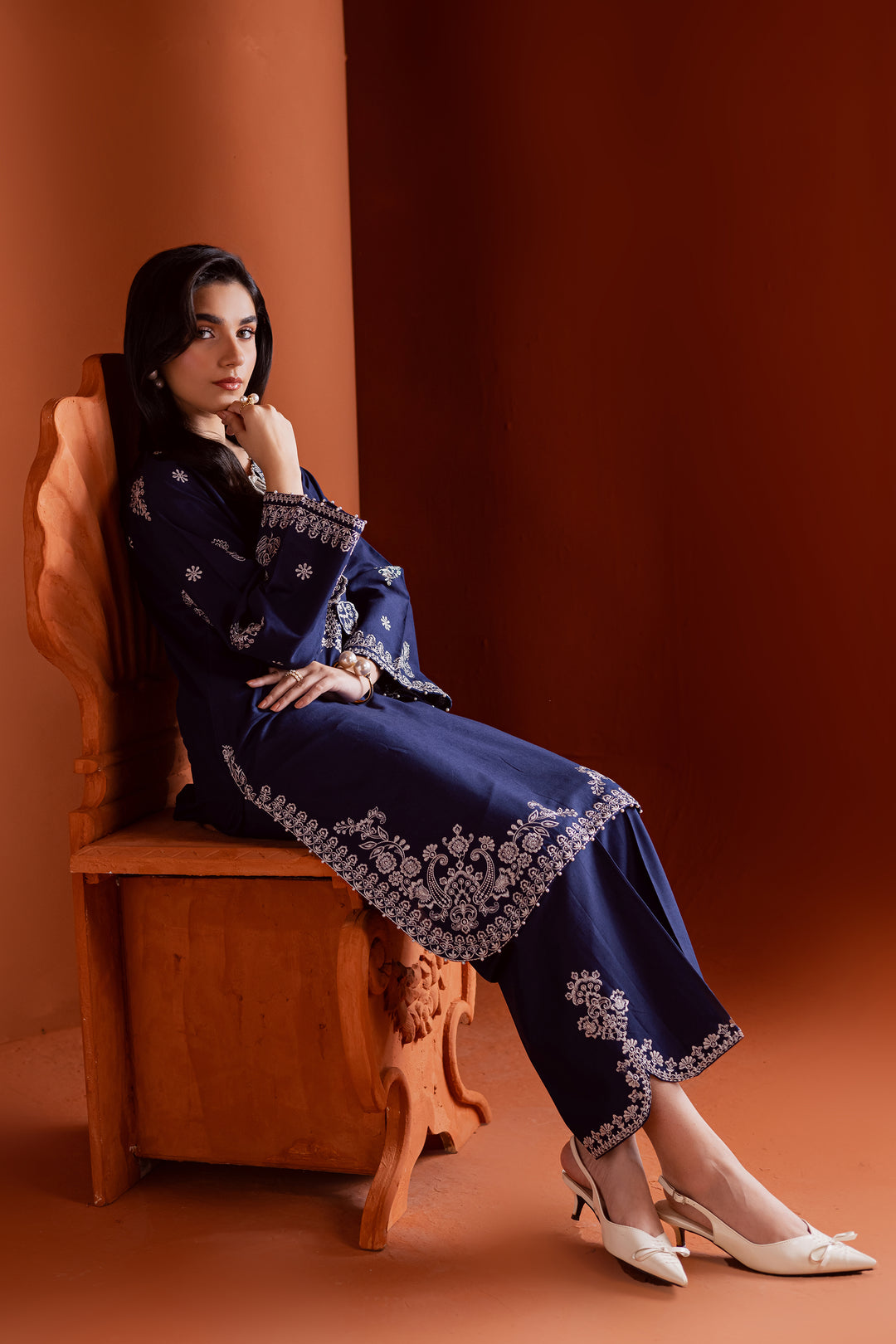 Bloomy 2Pc - Embroidered Khaddar Dress