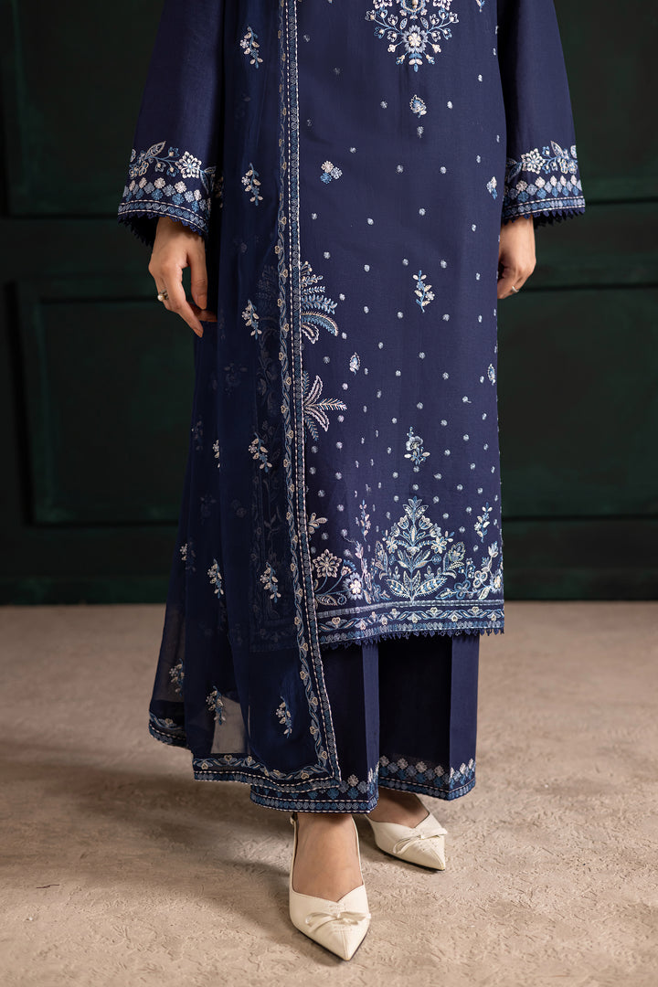 Adoro 3Pc - Embroidered Khaddar Dress