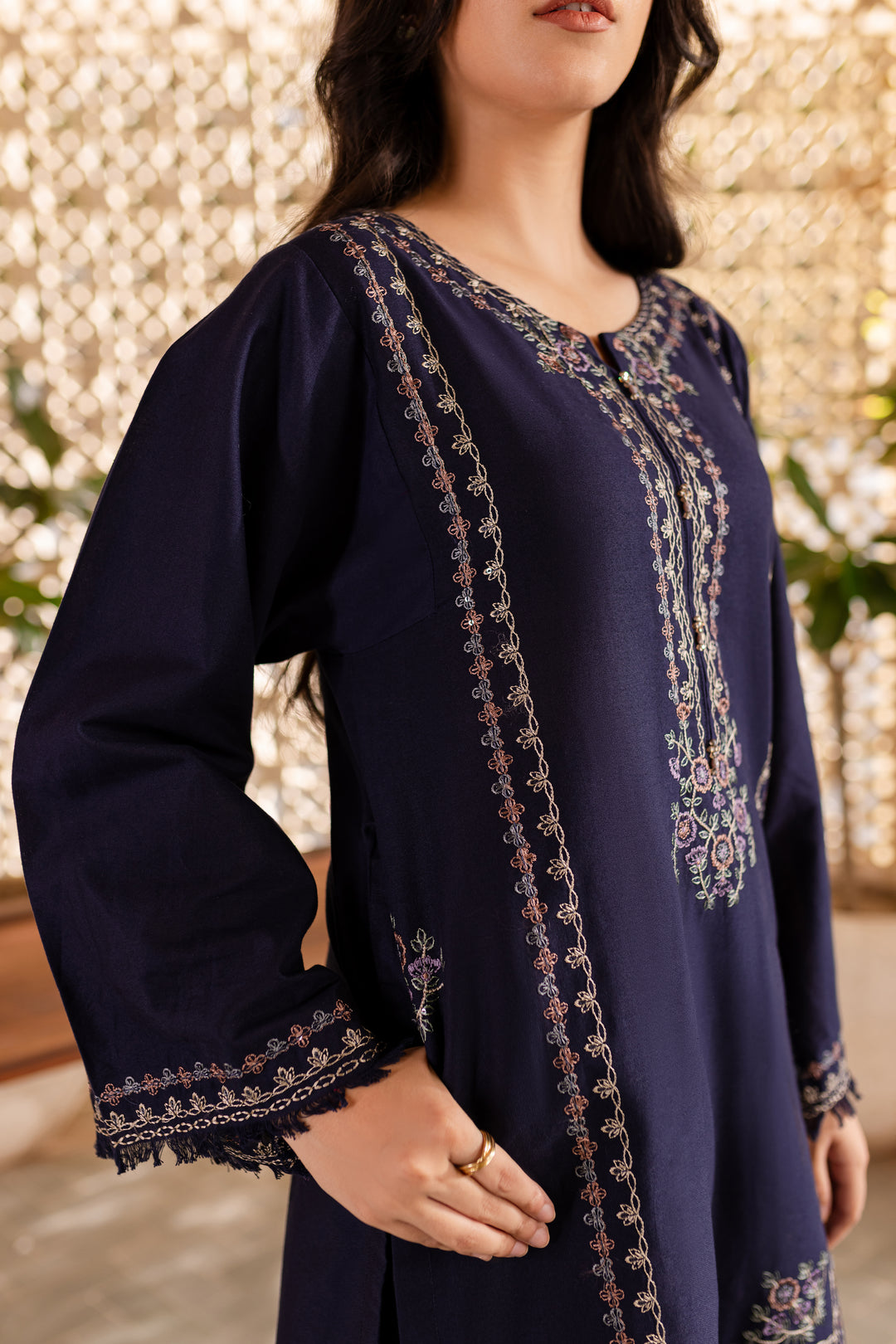 Amal 2Pc - Embroidered Khaddar Dress - BATIK