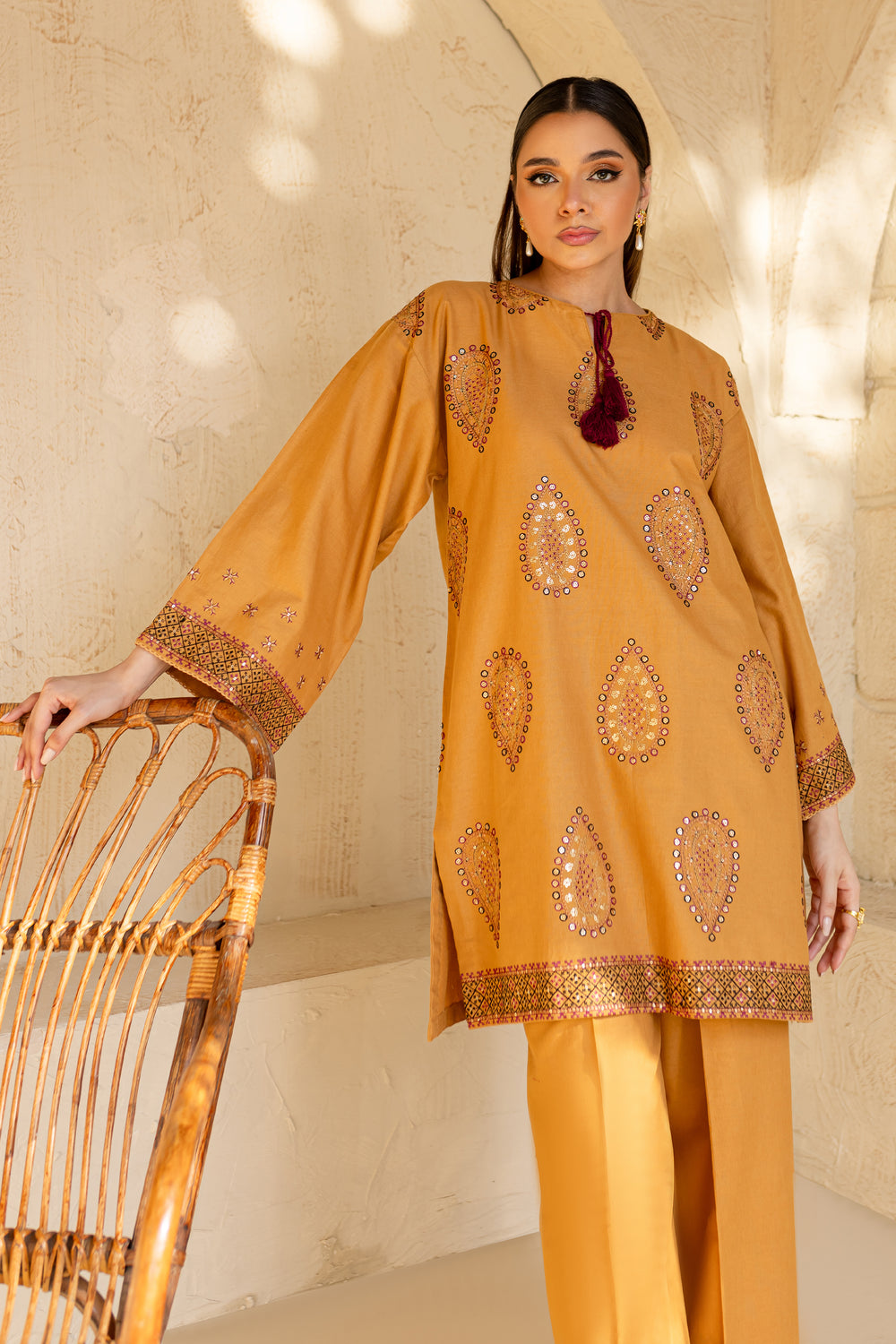 Zinnia 2Pc - Embroidered Khaddar Dress - BATIK