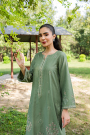 Sencha 2Pc - Embroidered Karandi Dress - BATIK
