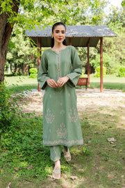 Sencha 2Pc - Embroidered Karandi Dress - BATIK