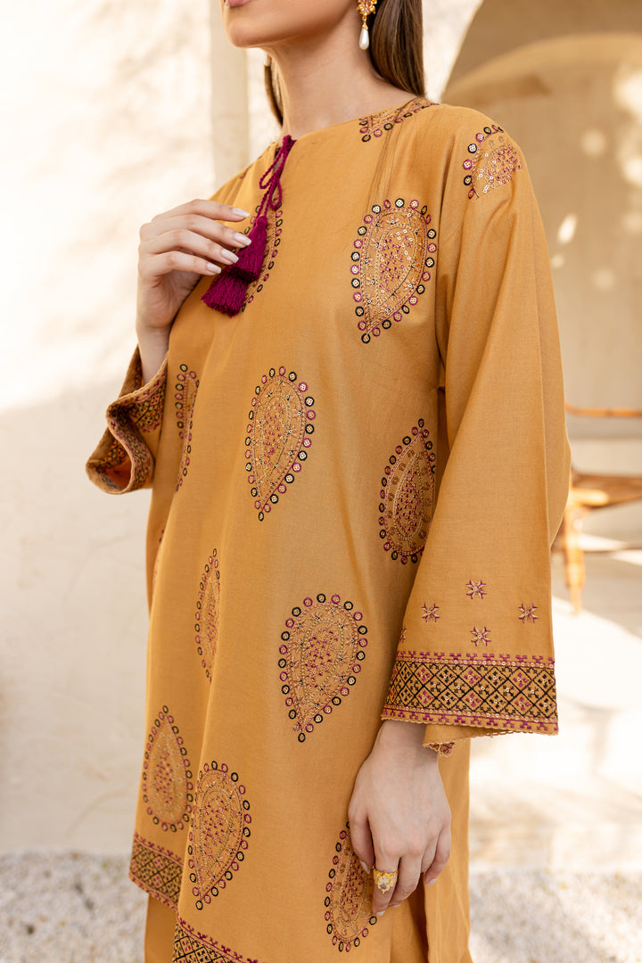 Zinnia 2Pc - Embroidered Khaddar Dress - BATIK