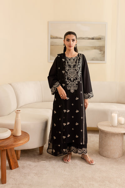 Ace 3Pc - Embroidered Lawn Dress