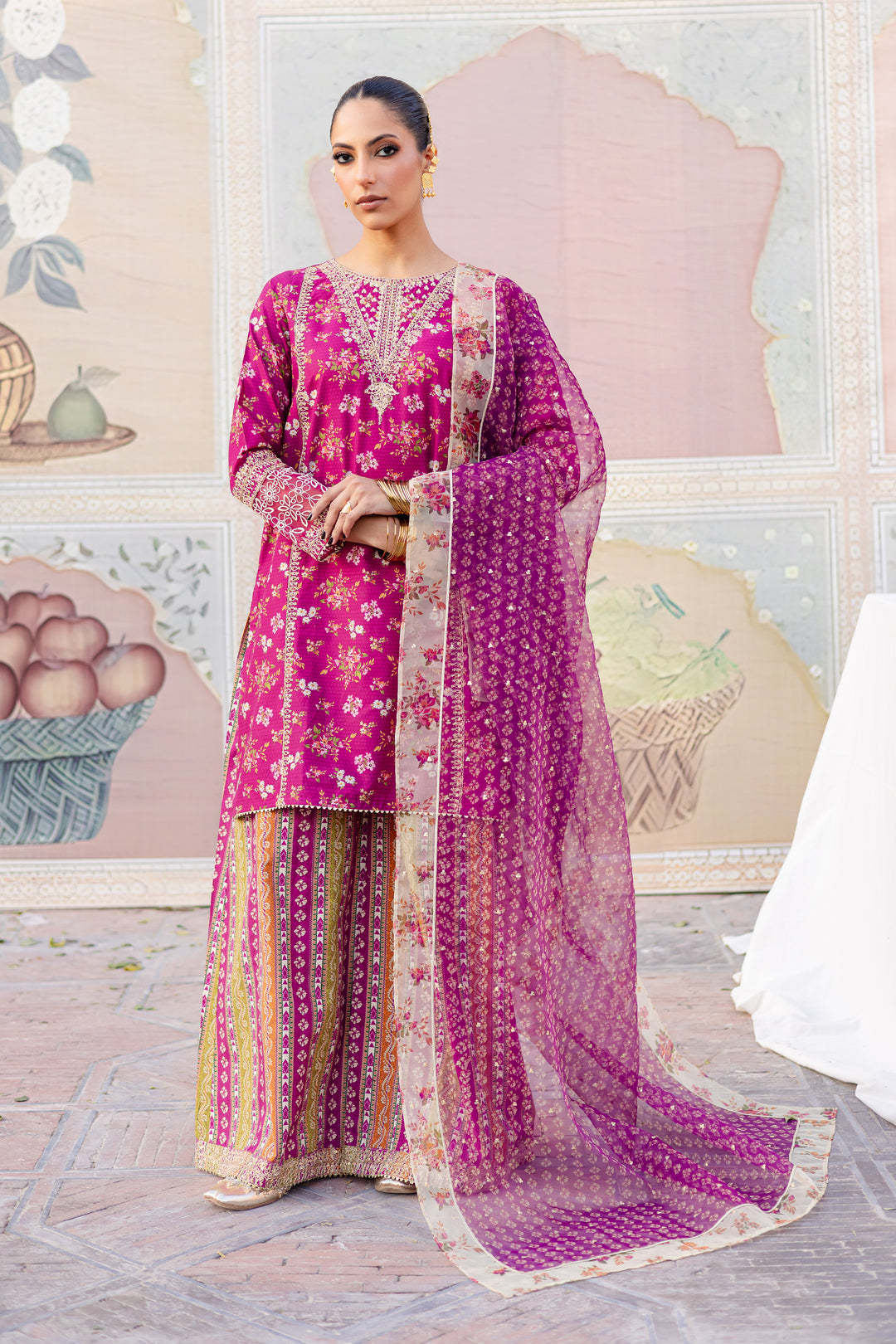 Zahlay 3Pc - Printed Lawn Dress