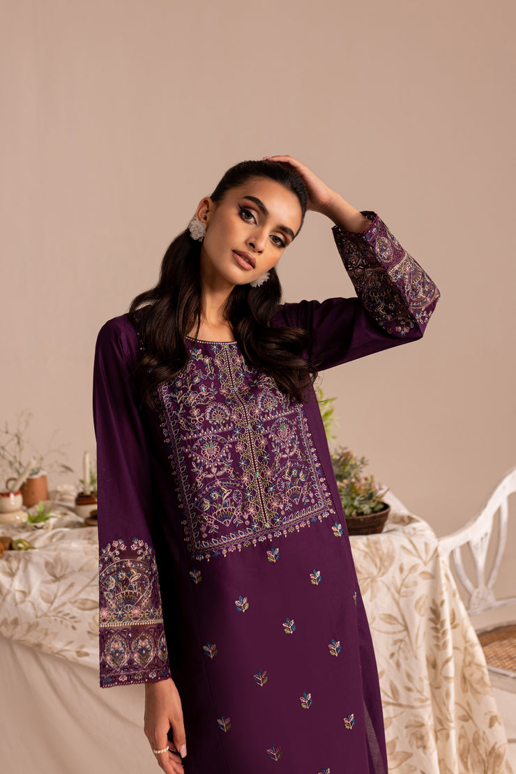 Staple 2Pc - Embroidered Lawn Dress - BATIK