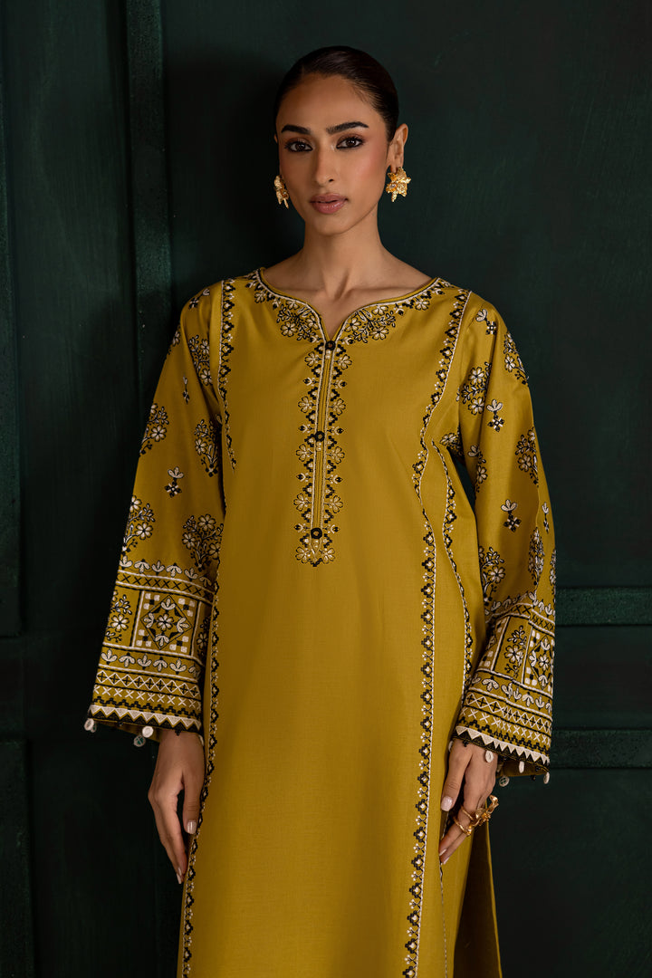 Kantha 2Pc - Embroidered Khaddar Dress