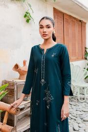 Amelia 2Pc - Embroidered Khaddar Dress - BATIK