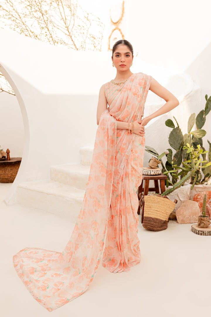 Aspin 4Pc - Luxe PRET Saree - BATIK