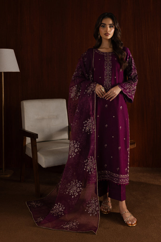 Masooma 3Pc - Embroidered Karandi Dress