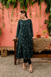 Alice 2Pc - Embroidered Karandi Dress - BATIK