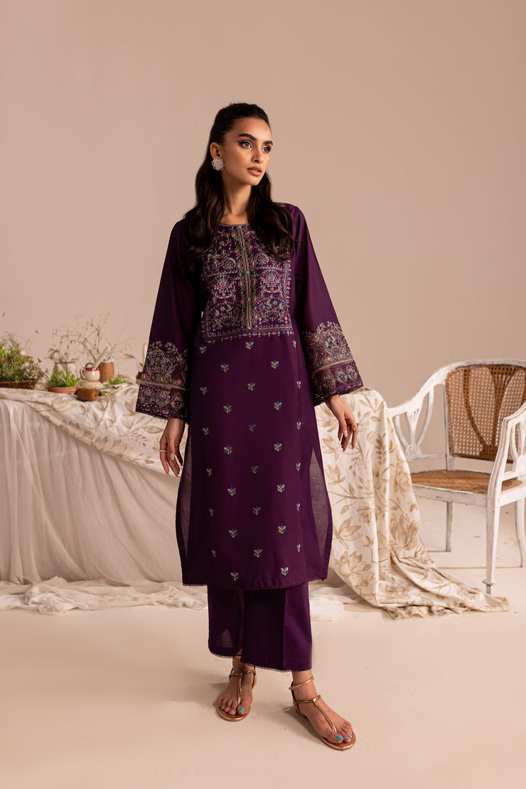 Staple 2Pc - Embroidered Lawn Dress - BATIK