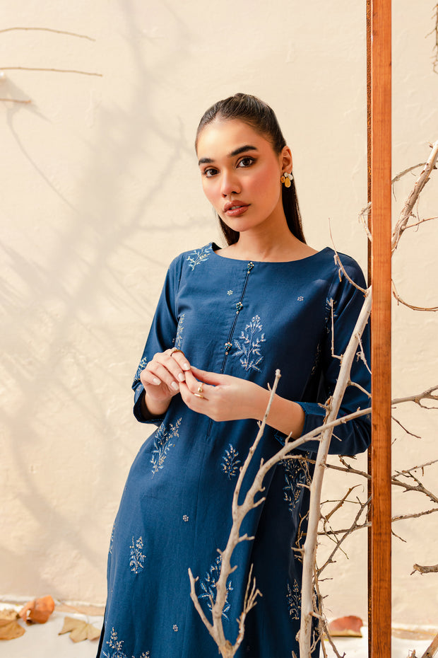Pipier 2Pc - Embroidered Khaddar Dress - BATIK