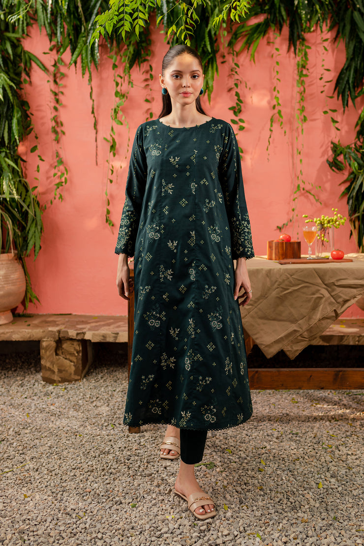 Alice 2Pc - Embroidered Karandi Dress - BATIK