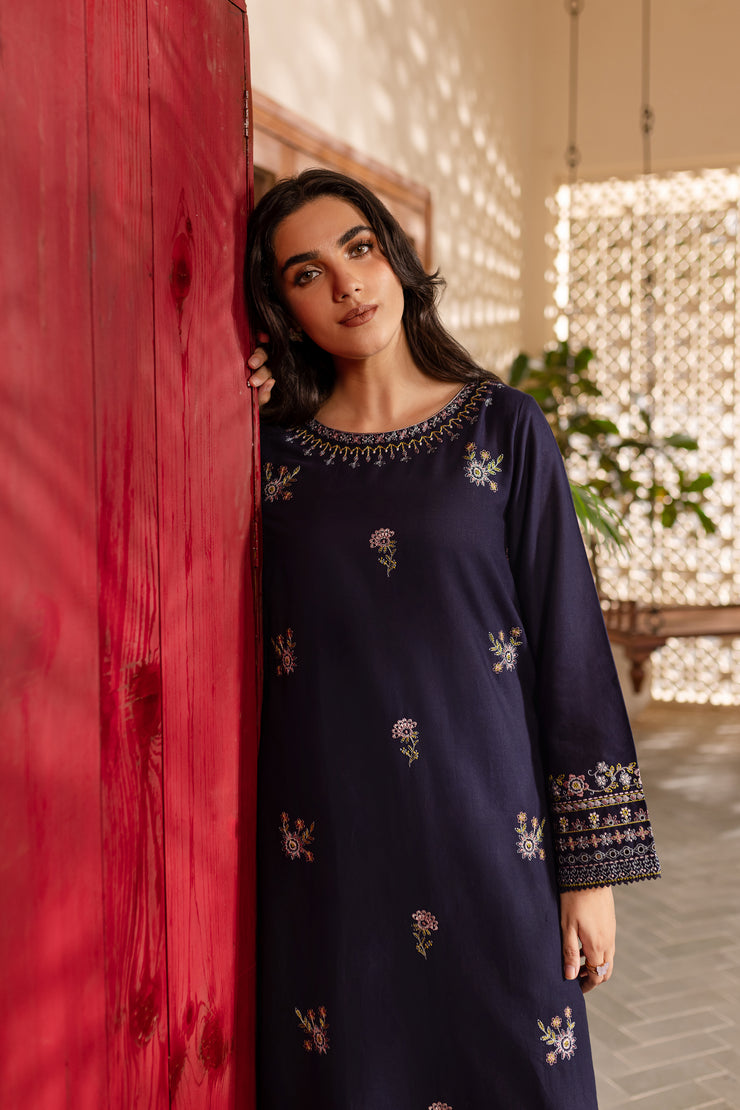 Moonlight 2Pc - Embroidered Khaddar Dress - BATIK