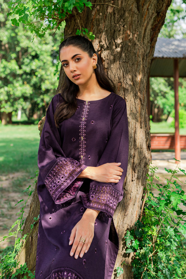 Aeris 2Pc -  Embroidered Karandi Dress - BATIK